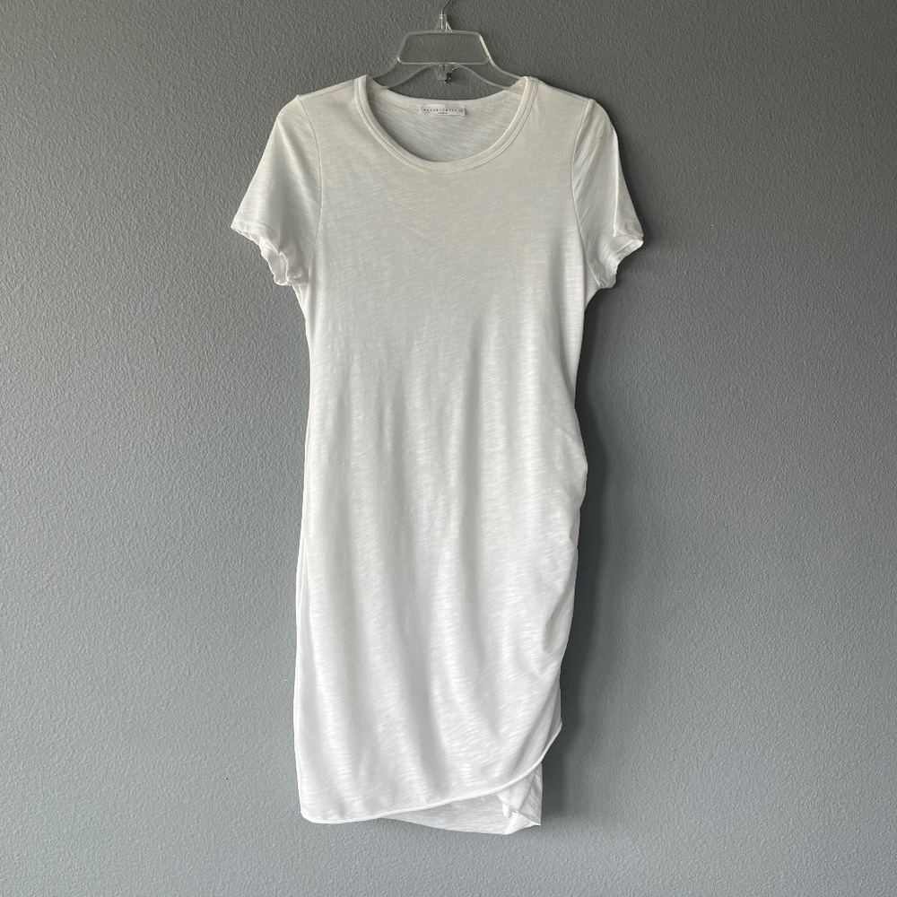 wasabi + mint White Ruched Tshirt Dress: BRAND NEW